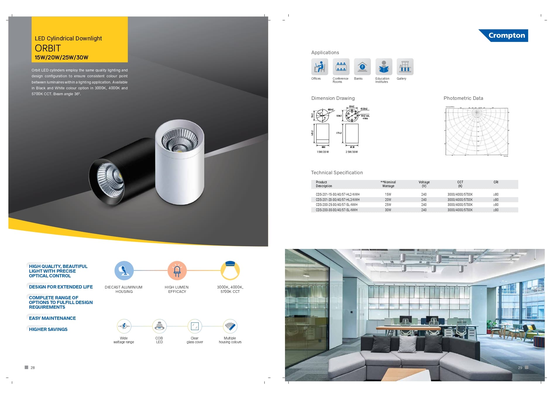 LED cylindrical Downlight(ORBIT)